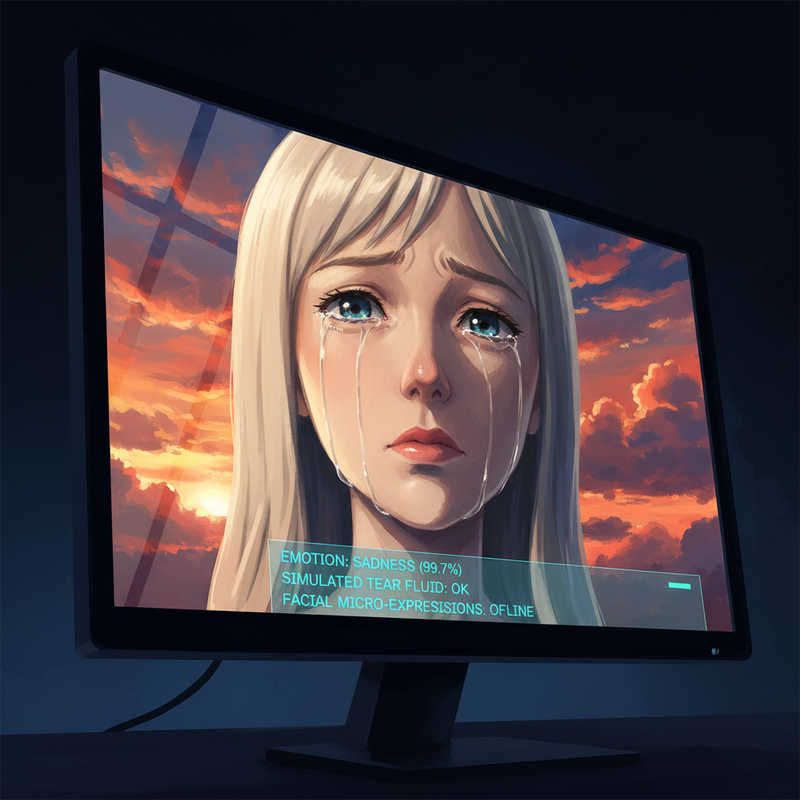 Close-up on the monitor.