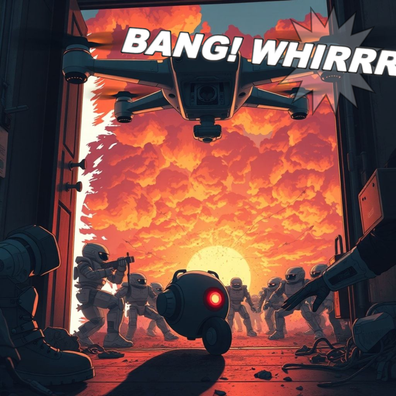 A violent, thunderous moment: the door explodes inward on one side of the frame, booted feet and armored gauntlets filling the doorway.