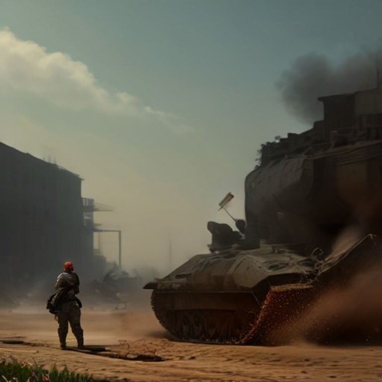 The medic vanishes into orange‑tinged smoke, her red cross a fleeting blur.