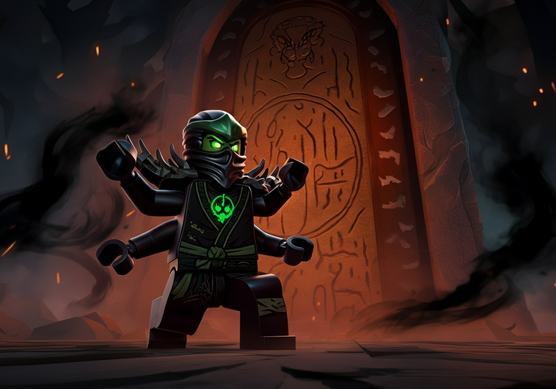Action shot: Morro's Shadow lashes out with a whip of darkness, striking Cole's shoulder.
