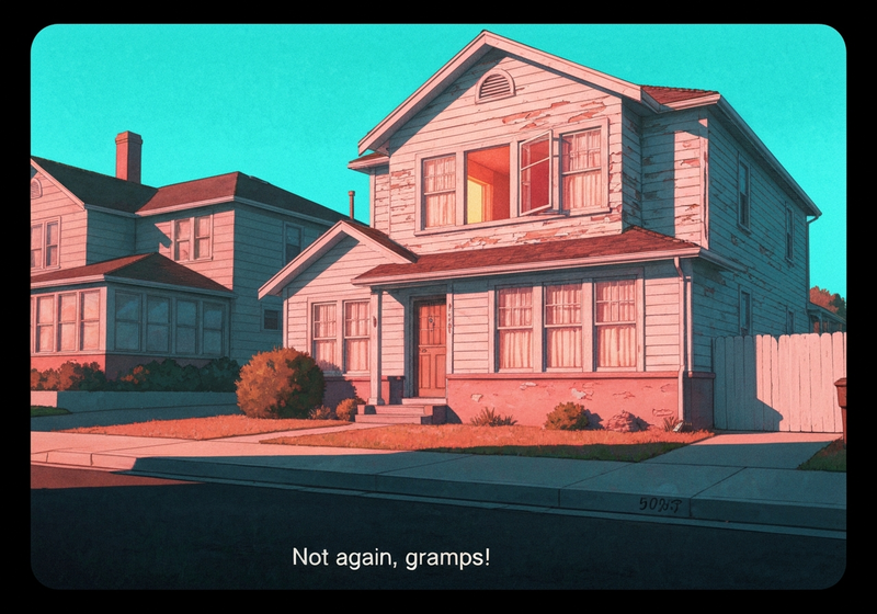 A suburban street, early morning.